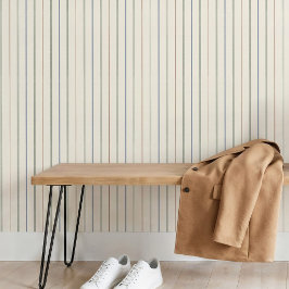 Dunne verticale streeppatroon Boho neutraal aardse Behang
