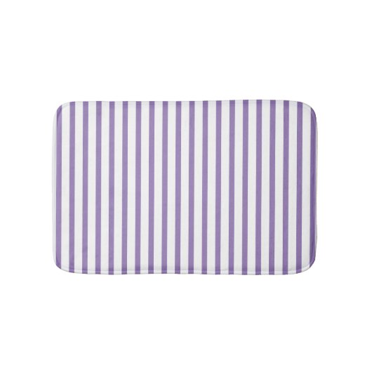 Dunne verticale strepes striped Lavender Badmat (Voorkant)
