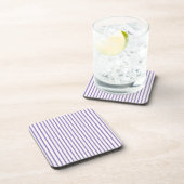 Dunne verticale strepes striped Lavender Bier Onderzetter (Rechterzijde)