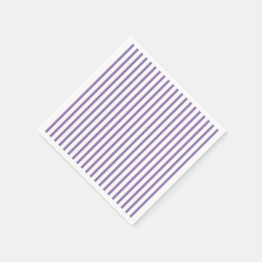 Dunne verticale strepes striped Lavender Servet (Hoek)