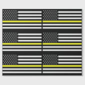 Dunne vlag voor gele lijnverzending cadeaupapier (Vlak)