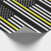 Dunne vlag voor gele lijnverzending cadeaupapier (Hoek)