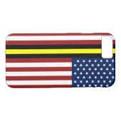 Dunne vlag voor gele lijnverzending Case-Mate iPhone case (Achterkant (Horizontaal))