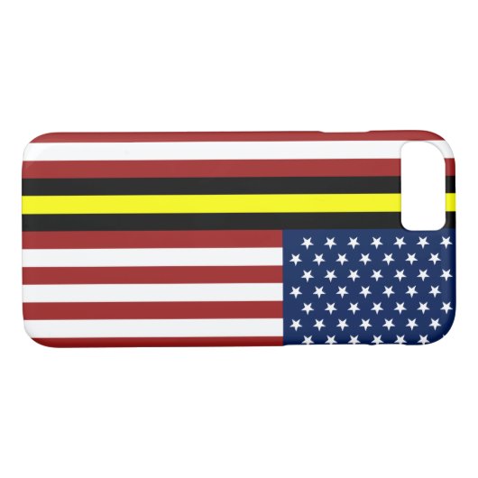 Dunne vlag voor gele lijnverzending Case-Mate iPhone case (Achterkant (Horizontaal))