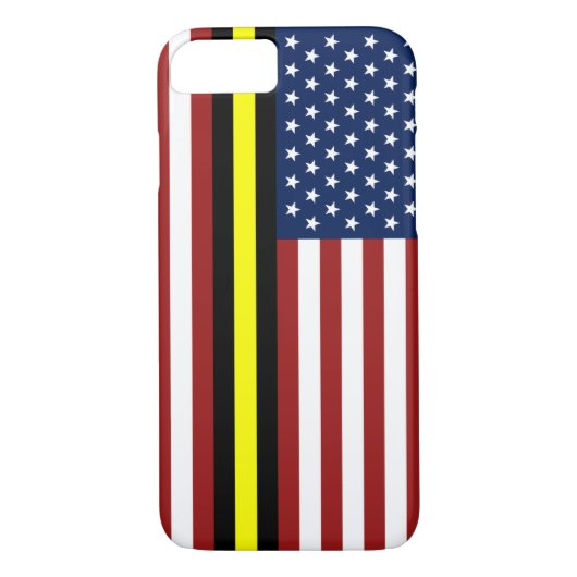 Dunne vlag voor gele lijnverzending Case-Mate iPhone case (Achterkant)