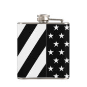 Dunne Vlagkolf met blauwe lijn Heupfles (Achterkant)