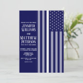 Dunne Witte Lijn Doc/Nurse/EMS Vlag Trouwen Kaart (Staand voorkant)