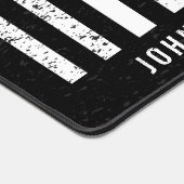 Dunne witte lijn verontruste Amerikaanse vlag EMT Bureaumat (Hoek)