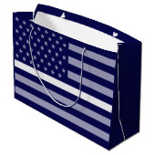 Dunne witte lijnvlag groot cadeauzakje (Achterkant Gekanteld)