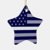 Dunne witte lijnvlag keramisch ornament (Rechts)