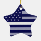 Dunne witte lijnvlag keramisch ornament (Achterkant)