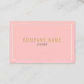 Dunne witte rand roze visitekaartje (Voorkant)