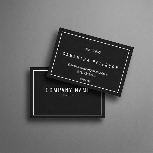 Dunne witte rand visitekaartje