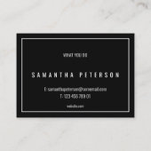 Dunne witte rand visitekaartje (Achterkant)