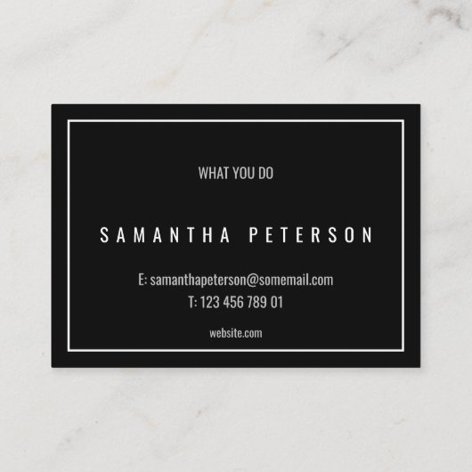 Dunne witte rand visitekaartje (Achterkant)