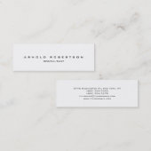 Dunne witte Visitekaartje met platte basis (Voorkant / Achterkant)