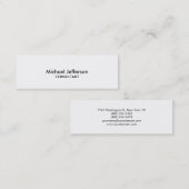 Dunne witte Visitekaartje met platte basis (Voorkant / Achterkant)