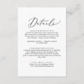 Dunne Zwarte Calligrafie Details Enclusief Kaart (Voorkant)