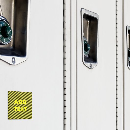 Dunne zwarte en gele diagonale strepen magneet (Insitu (Kluis))