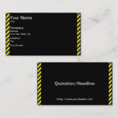 Dunne zwarte en gele diagonale strepen visitekaartje (Voorkant / Achterkant)