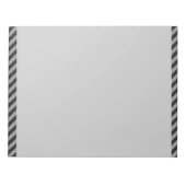 Dunne zwarte en grijze diagonale strepen notitieblok (Voorkant)