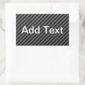 Dunne zwarte en grijze diagonale strepen rechthoekige sticker (Tas)