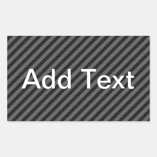 Dunne zwarte en grijze diagonale strepen rechthoekige sticker (Voorkant)