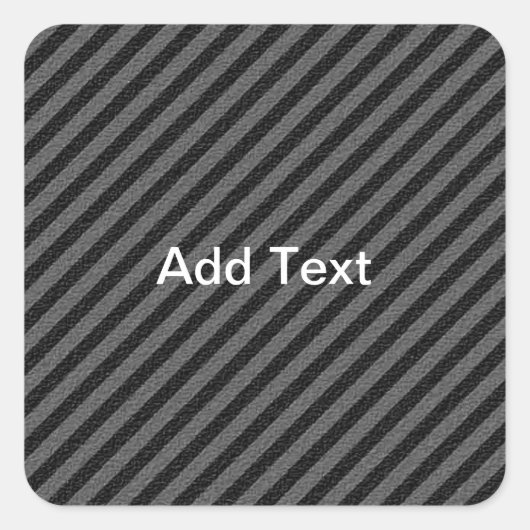 Dunne zwarte en grijze diagonale strepen vierkante sticker (Voorkant)
