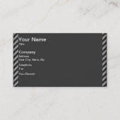 Dunne zwarte en grijze diagonale strepen visitekaartje (Voorkant)