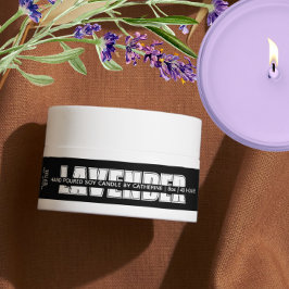 Dunne zwarte en witte kaarslogo-label labels