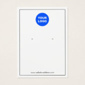 Dunne Zwarte Rand Witte Douane toevoegen Logo verd Visitekaartje (Voorkant)