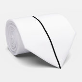 Dunne zwarte verticale lijn 3 stropdas (Opgerold)