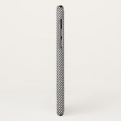 Dunne Zwarte & Witte Strepen | Retro-Style Initiaa Case-Mate iPhone Case (Achterkant/links)