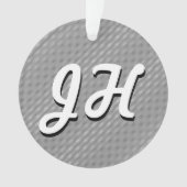 Dunne zwarte & witte strepen | Retrostyled Initial Ornament (voorkant)