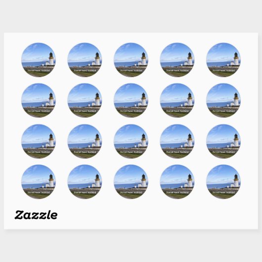 Dunnet Head, Schotland, Ronde Sticker (Vel)