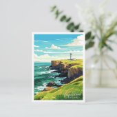 Dunnet Head Scotland reizen illustratie Briefkaart (Staand voorkant)
