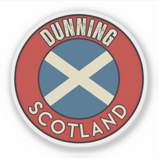 Dunning, Schotland Sticker (Voorkant)