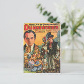 DUNNINGER PULP MAGAZINE HOESJE BRIEFKAART (Staand voorkant)