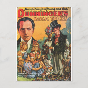 DUNNINGER PULP MAGAZINE HOESJE BRIEFKAART