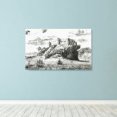 Dunnottar Castle Canvas Afdruk (Insitu (Houten vloer))