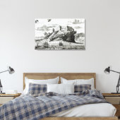 Dunnottar Castle Canvas Afdruk (Insitu (Slaapkamer))