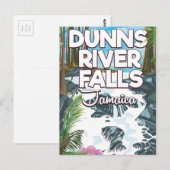 Dunn's River Falls Jamaica reisposter Briefkaart (Voorkant / Achterkant)