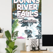 Dunn's River Falls Jamaica reisposter Poster (Thuiskantoor)
