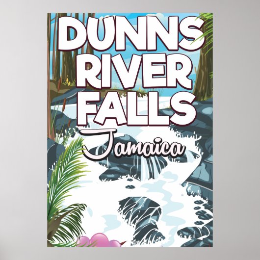 Dunn's River Falls Jamaica reisposter Poster (Voorkant)