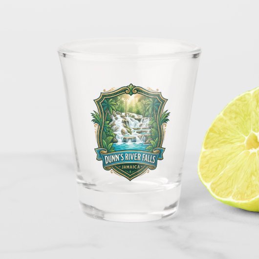 Dunn's River Falls Jamaica Shot Glas (Voorkant)