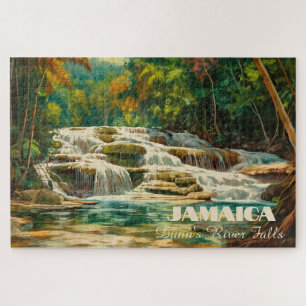 Dunns River Herfsten Jamaica Jigzaag Puzzle voor v Legpuzzel