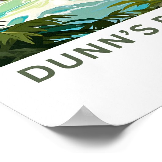 Dunn's River Herfsten Jamaica Reisprint Poster (Hoek)