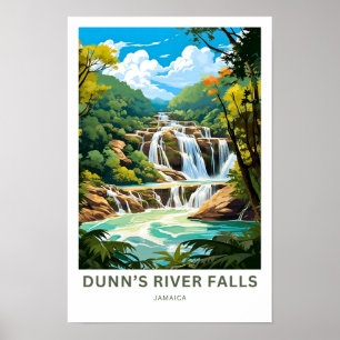 Dunn's River Herfsten Jamaica Reisprint Poster