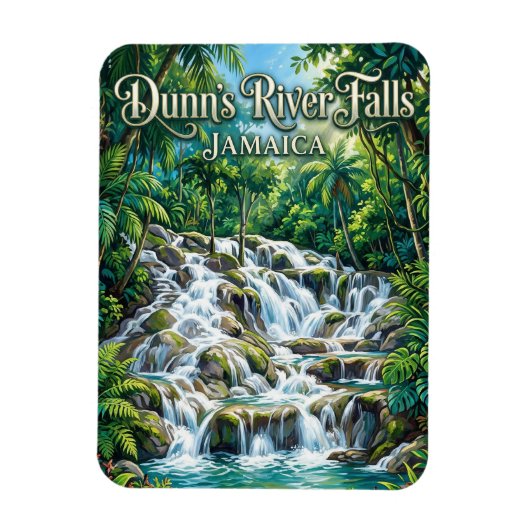 Dunn's River Watervallen Jamaica Magneet (Verticaal)