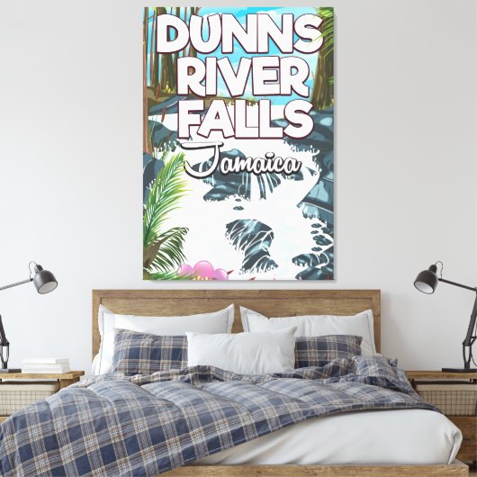 Dunn's rivierposter Herfsten Jamaica Canvas Afdruk (Insitu (Slaapkamer))
